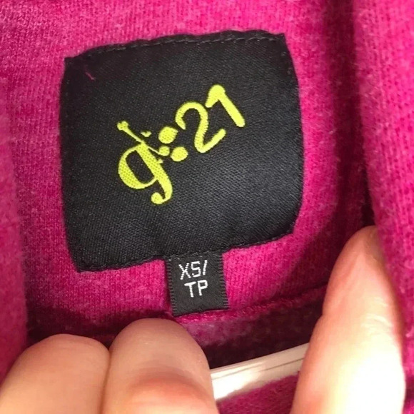 G21 Pink Star Hoodie Size  Extra Small - Picture 8 of 16